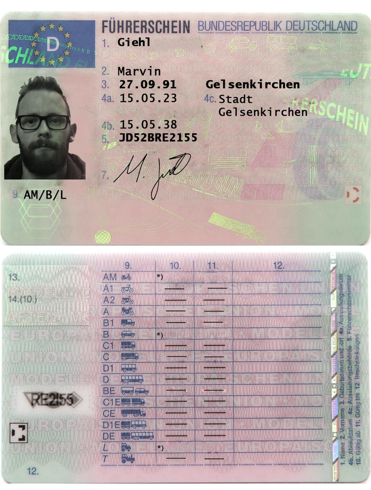 Legal German Driving License