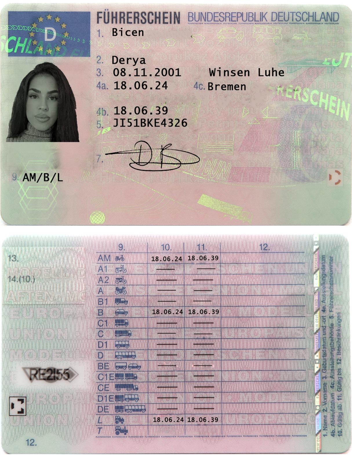 German legal driver's license for sale